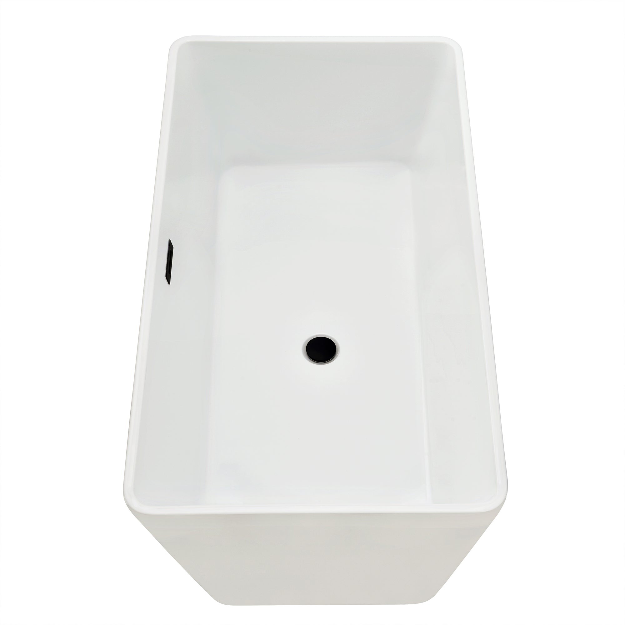 Regina 51" x 28" Flatbottom Freestanding Acrylic Soaking Bathtub in Glossy White with Drain and Overflow