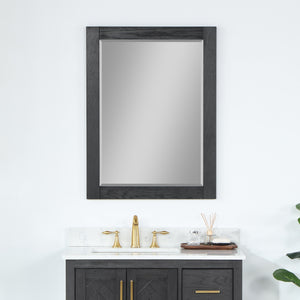 Ivy 28" Rectangular Bathroom Wood Framed Wall Mirror