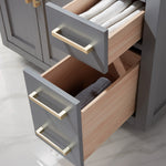 Load image into Gallery viewer, Ivy 36&quot; Single Bathroom Vanity Set with Carrara White Marble Countertop
