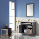 Load image into Gallery viewer, Ivy 36&quot; Single Bathroom Vanity Set with Carrara White Marble Countertop
