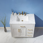 Load image into Gallery viewer, Ivy 36&quot; Single Bathroom Vanity Set with Carrara White Marble Countertop
