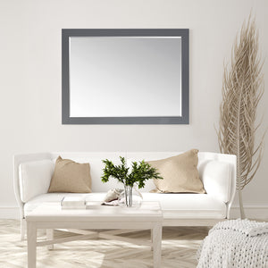 Ivy 48" Rectangular Bathroom Wood Framed Wall Mirror