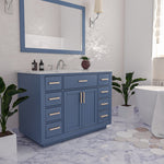Load image into Gallery viewer, Ivy 48&quot; Single Bathroom Vanity Set with Carrara White Marble Countertop
