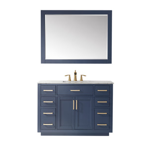 Ivy 48" Single Bathroom Vanity Set with Carrara White Marble Countertop