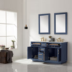 Load image into Gallery viewer, Ivy 60&quot; Double Bathroom Vanity Set with Carrara White Marble Countertop
