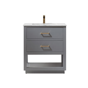 Remi 30" Single Bathroom Vanity Set with Marble Countertop