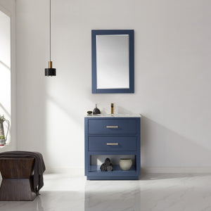 Remi 30" Single Bathroom Vanity Set with Marble Countertop