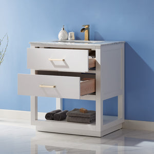 Remi 30" Single Bathroom Vanity Set with Marble Countertop