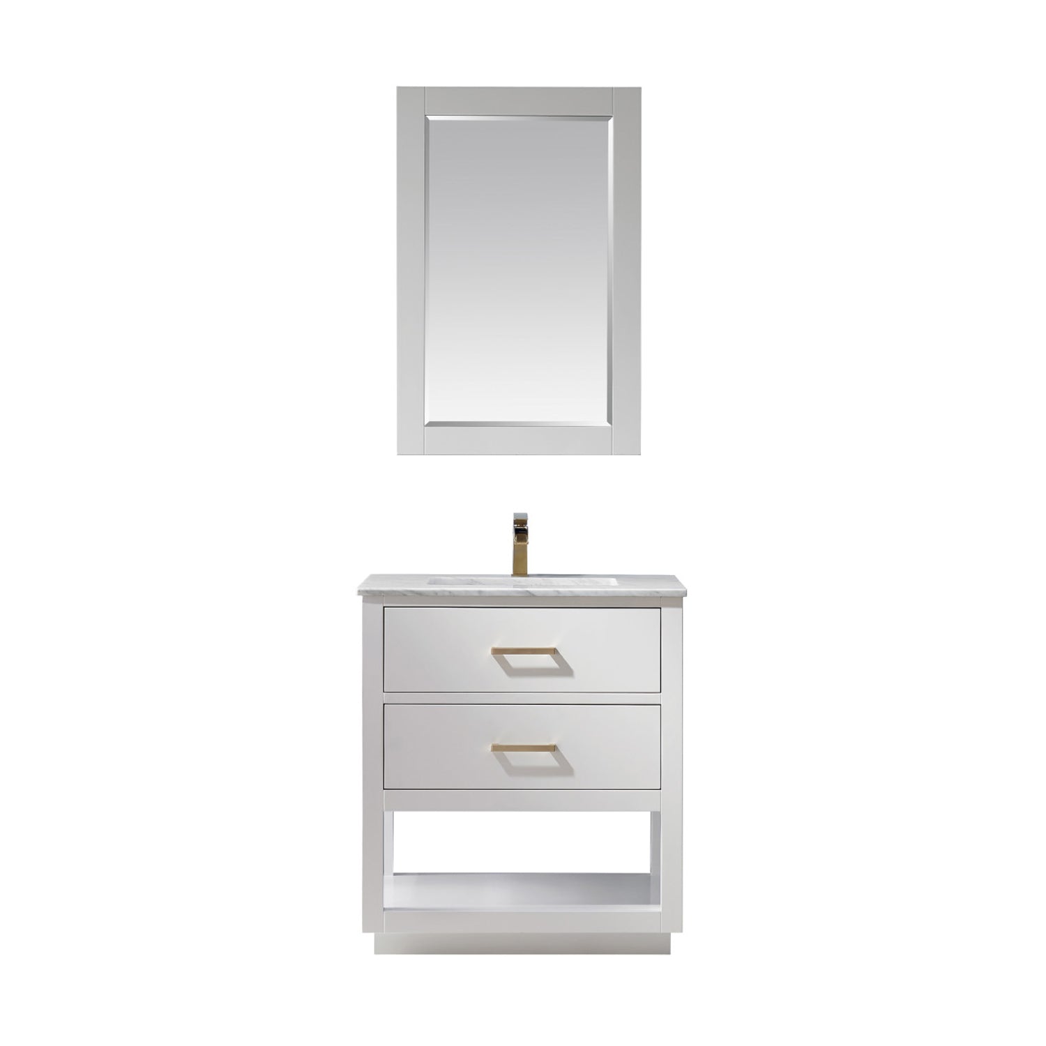 Remi 30" Single Bathroom Vanity Set with Marble Countertop