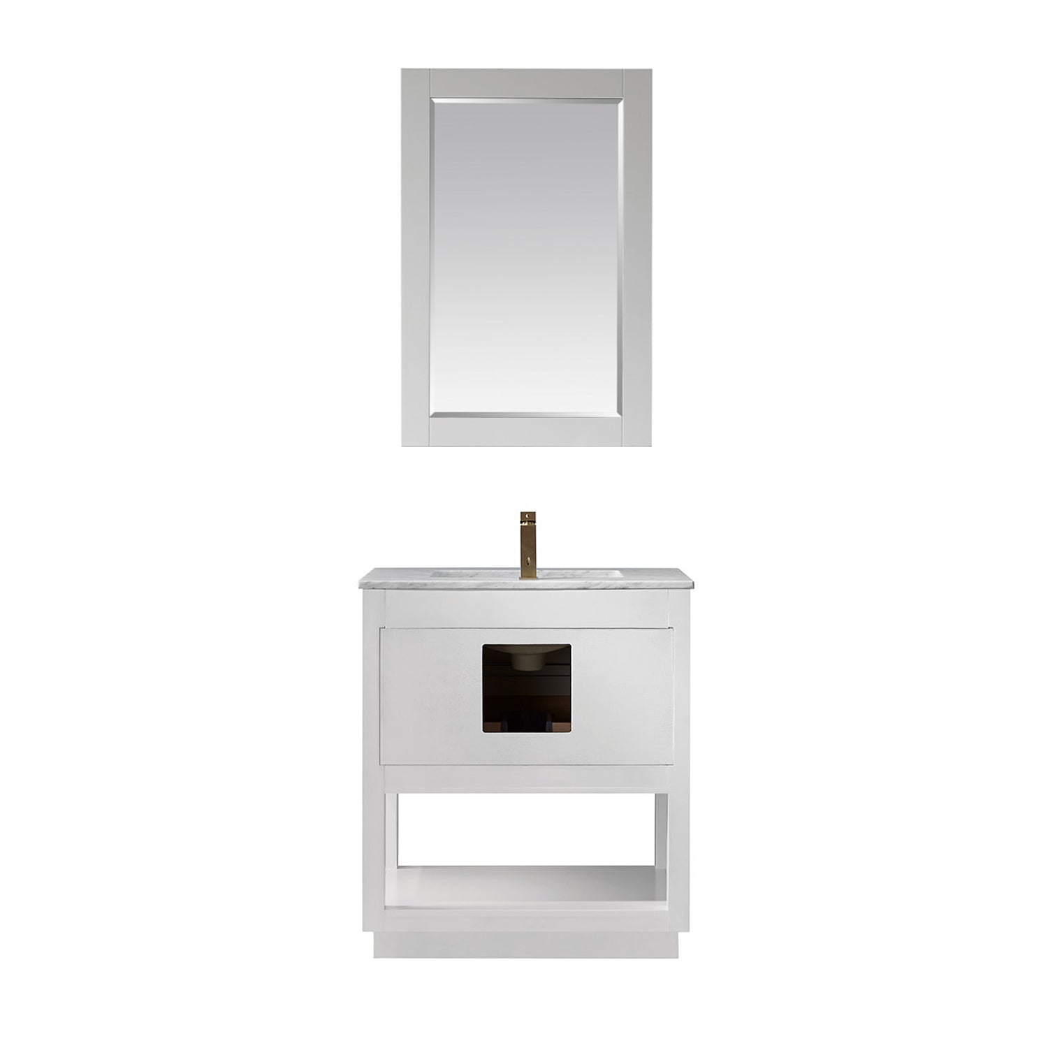 Remi 30" Single Bathroom Vanity Set with Marble Countertop
