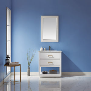Remi 30" Single Bathroom Vanity Set with Marble Countertop