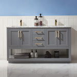Load image into Gallery viewer, Remi 60&quot; Double Bathroom Vanity Set with Marble Countertop
