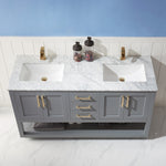 Load image into Gallery viewer, Remi 60&quot; Double Bathroom Vanity Set with Marble Countertop
