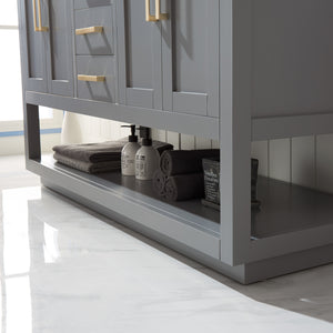 Remi 60" Double Bathroom Vanity Set with Marble Countertop