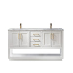 Load image into Gallery viewer, Remi 60&quot; Double Bathroom Vanity Set with Marble Countertop

