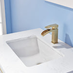 Load image into Gallery viewer, Morgan 30&quot; Single Bathroom Vanity Set in White and Composite Aosta White Stone Countertop
