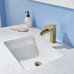 Load image into Gallery viewer, Morgan 48&quot; Single Bathroom Vanity Set in White and Composite Aosta White Stone Countertop
