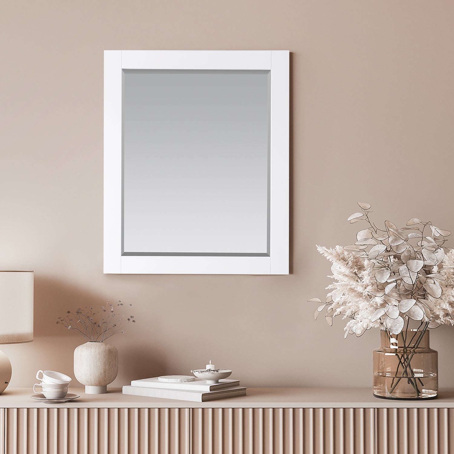 Maribella 28" Rectangular Bathroom Wood Framed Wall Mirror