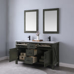 Load image into Gallery viewer, Maribella 60&quot; Double Bathroom Vanity Set with Carrara White Marble Countertop
