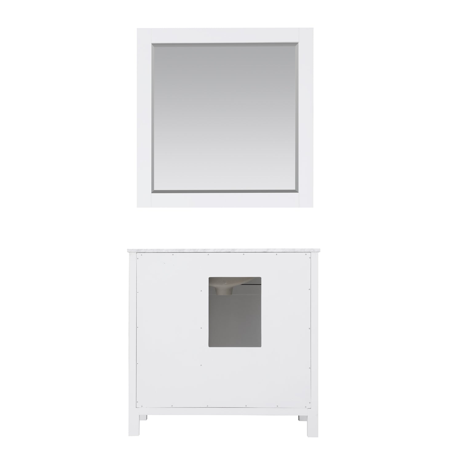 Kinsley 36" Single Bathroom Vanity Set with Carrara White Marble Countertop