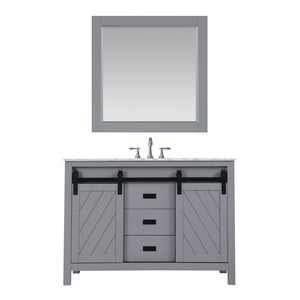Kinsley 48" Single Bathroom Vanity Set with Carrara White Marble Countertop
