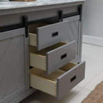 Load image into Gallery viewer, Kinsley 60&quot; Double Bathroom Vanity Set with Carrara White Marble Countertop
