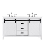 Load image into Gallery viewer, Kinsley 60&quot; Double Bathroom Vanity Set with Carrara White Marble Countertop
