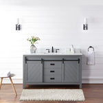 Load image into Gallery viewer, Kinsley 60&quot; Single Bathroom Vanity Set with Aosta White Marble Countertop
