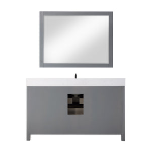 Kinsley 60" Single Bathroom Vanity Set with Aosta White Marble Countertop