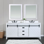 Load image into Gallery viewer, Kinsley 72&quot; Double Bathroom Vanity Set with Aosta White Marble Countertop
