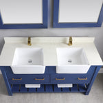 Load image into Gallery viewer, Georgia 60&quot; Double Bathroom Vanity Set with White Farmhouse Basins
