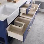 Load image into Gallery viewer, Georgia 72&quot; Double Bathroom Vanity Set with White Farmhouse Basins
