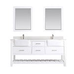 Load image into Gallery viewer, Georgia 72&quot; Double Bathroom Vanity Set with White Farmhouse Basins
