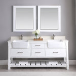 Load image into Gallery viewer, Georgia 72&quot; Double Bathroom Vanity Set with White Farmhouse Basins
