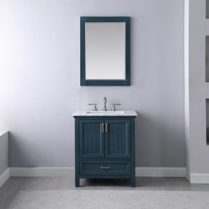 Isla 30" Single Bathroom Vanity Set with Carrara White Marble Countertop