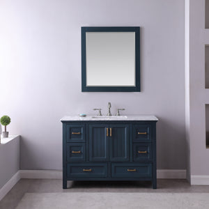 Isla 48" Single Bathroom Vanity Set with Carrara White Marble Countertop