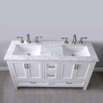 Load image into Gallery viewer, Isla 60&quot; Double Bathroom Vanity Set with Carrara White Marble Countertop
