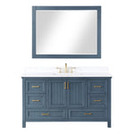 Load image into Gallery viewer, Isla 60&quot; Single Bathroom Vanity Set with White Composite Aosta Marble Countertop
