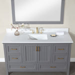 Load image into Gallery viewer, Isla 60&quot; Single Bathroom Vanity Set with White Composite Aosta Marble Countertop

