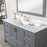 Load image into Gallery viewer, Isla 60&quot; Single Bathroom Vanity Set with White Composite Aosta Marble Countertop
