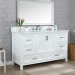 Load image into Gallery viewer, Isla 60&quot; Single Bathroom Vanity Set with White Composite Aosta Marble Countertop
