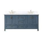 Load image into Gallery viewer, Isla 72&quot; Double Bathroom Vanity Set with Aosta White Marble Countertop
