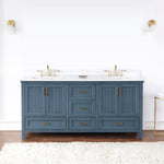 Load image into Gallery viewer, Isla 72&quot; Double Bathroom Vanity Set with Aosta White Marble Countertop
