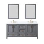 Load image into Gallery viewer, Isla 72&quot; Double Bathroom Vanity Set with Aosta White Marble Countertop
