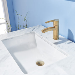 Sutton 36" Single Bathroom Vanity Set with Marble Countertop