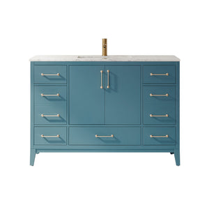 Sutton 48" Single Bathroom Vanity Set with Marble Countertop