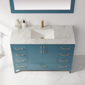 Sutton 48" Single Bathroom Vanity Set with Marble Countertop