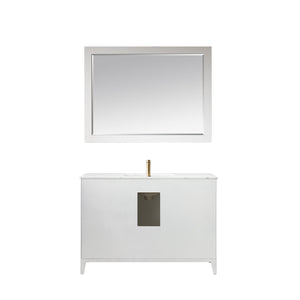 Sutton 48" Single Bathroom Vanity Set with Marble Countertop