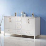 Load image into Gallery viewer, Sutton 60&quot; Double Bathroom Vanity Set with Marble Countertop
