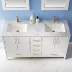 Load image into Gallery viewer, Sutton 60&quot; Double Bathroom Vanity Set with Marble Countertop
